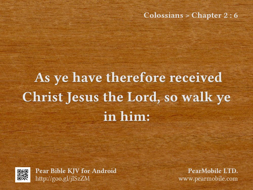 Colossians, Chapter 2:6